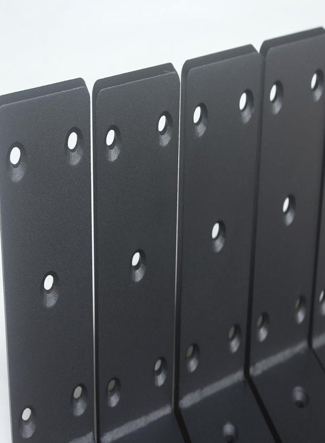 Dcloud دعامات سطح العمل من دي كلاود، مقاس 18 بوصة طول × 6 بوصات ارتفاع × 2.5 بوصة عرض، سمك 10 مم، دعامات سطح عمل مخفية شديدة التحمل، دعامات رفوف معدنية سوداء غير لامعة (عبوة من 4 قطع، 18 بوصة) - Image 4